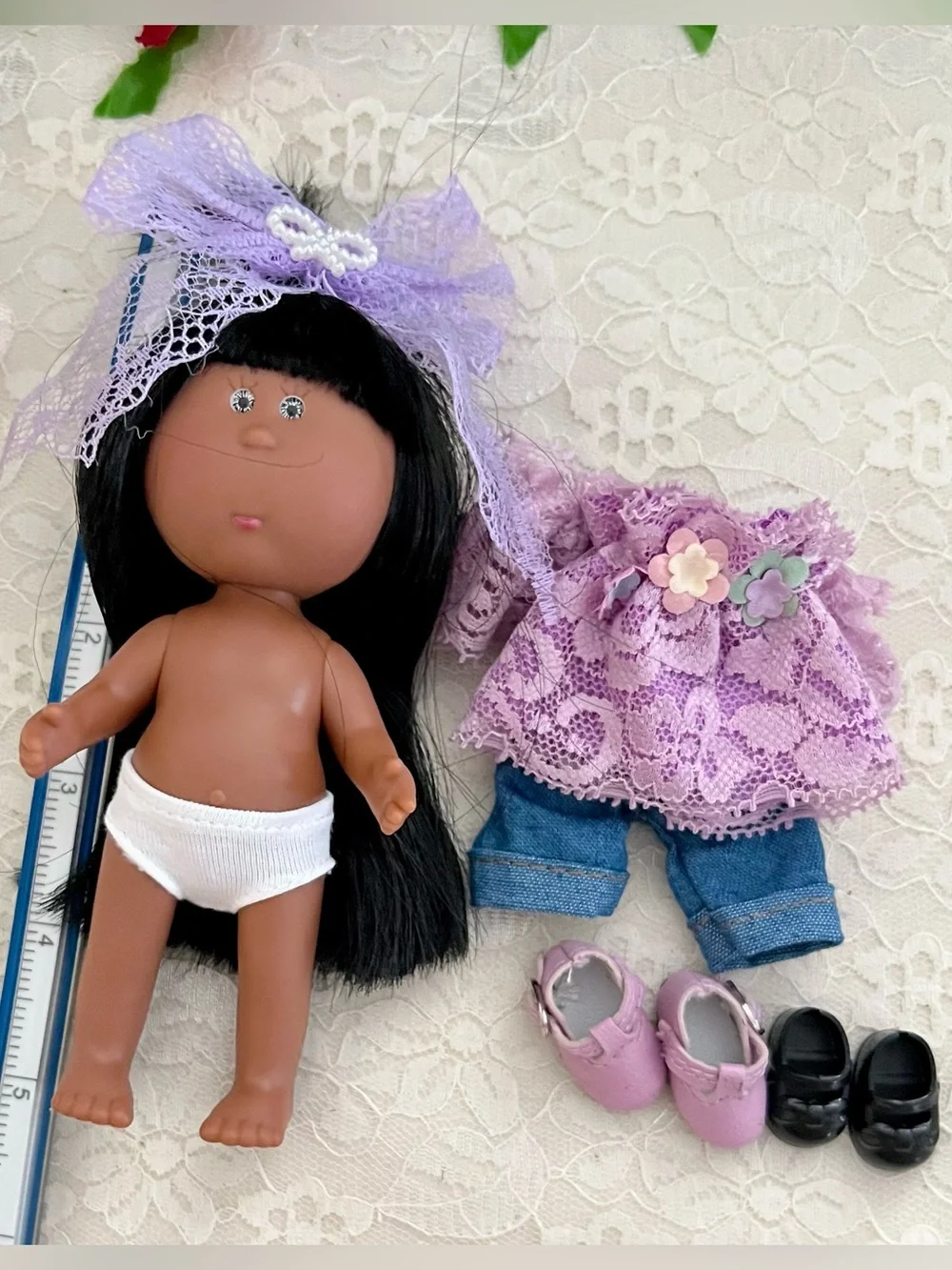 NWT-MIA 5”, 12 cm, 1/12 Scale Potato Doll with Accessories
